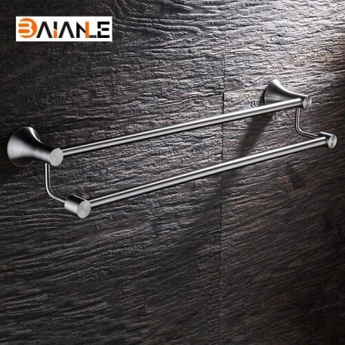 Towel Bars Stainless Steel Holder Bath Shelf Towel Hanger Wall Mounted Bathroom Accessories Towel Rack