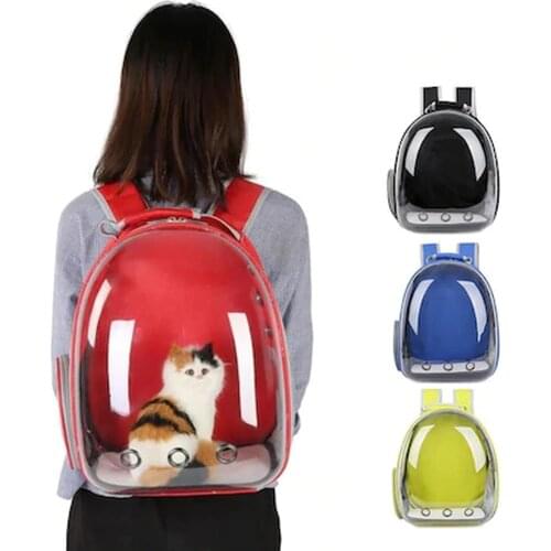 Cat Dog Carrying Astronaut Backpack Animal Travel Bag Easy To Carry Back Transparent Backpack Breathable Cat Bag
