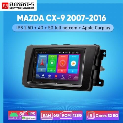 ELEMENT-5 7" 2G+32G Android 10 4G WIFI RDS DSP Car Radio For MAZDA CX-9 2007-2016, Navigation GPS