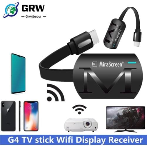 GRWIBEOU G4 Wireless WiFi Display Dongle Receiver 1080P HD TV Stick Miracast Airplay DLNA Mirroring for phone Tablet PC to HDTV