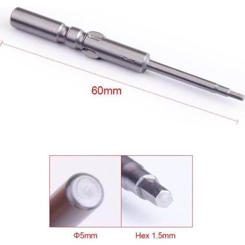 KNOKOO 10pcs/lot H5 Shank HEX6.35 Head Screwdriver Drill Bit 60MM Length Screw Driver Bits S1/4 Shaped Driver Bits