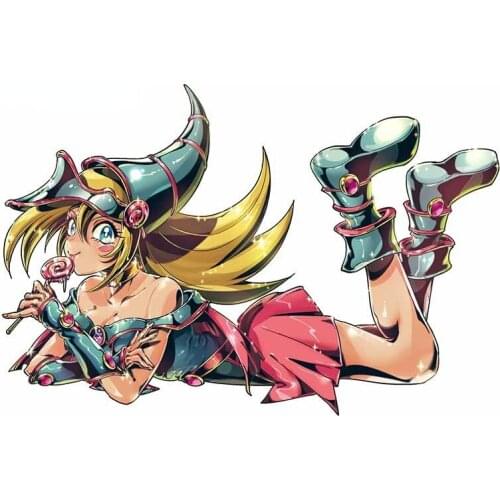 Beautiful Anime Dark Magician Girl, Yu-Gi-Oh Decals DIY Motorcycle Vinyl Car Wrap Car Stickers Occlusion Scratch Kk13*9cm