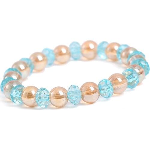 Creative Mixed Color Beaded Simple Glass Beads Handmade Bracelet Ssmall Jewelry Gifts