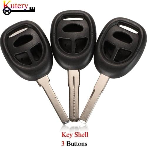 Kutery Remote Car Key Shell For Saab 9-3 9-5 93 95 3 Buttons With Uncut Key Blade Blank Case Fob Cover Replacement
