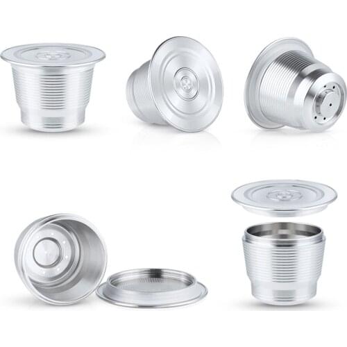 Stainless Steel Reusable Coffee Capsule Filter Pods Machine Refillable Coffee Capsule Refilling Filter for Nespresso Coffee