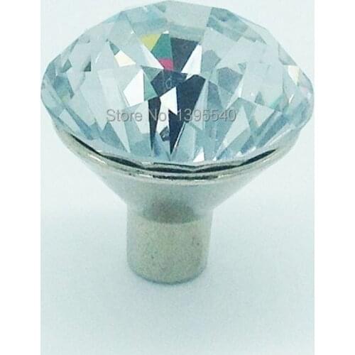 New 10pcs Clear Crystal Cabinet Drawer Knob Wardrobe Closet Handle Kitchen Cabinet Knob Shoes Cabinet Pull Wine Cabinet Pull
