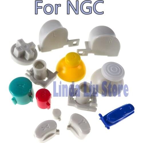 1set Full Set ABXY Z Keypads L R Buttons for Nintend NGC Controller Colorful Thumb Touch Button Keys Joystick Cover Cap parts