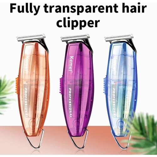 Transparent Waterproof Razor Kemei 703L Clipper Professional Hair Cutting Machine Hair Clippers Rechargeable Trimmer Cover