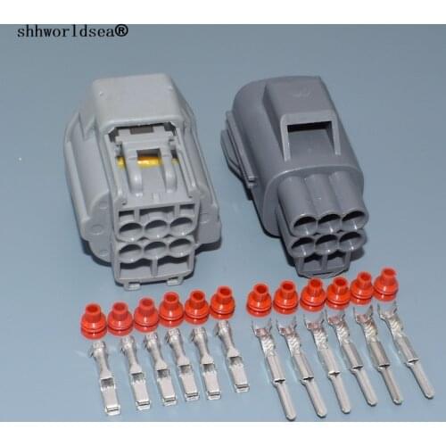 Shhworldsea 6 pin car female mmale of 7283-5553-10 auto waterproof housing plug wiring connector car wire plug 7282-5553-10