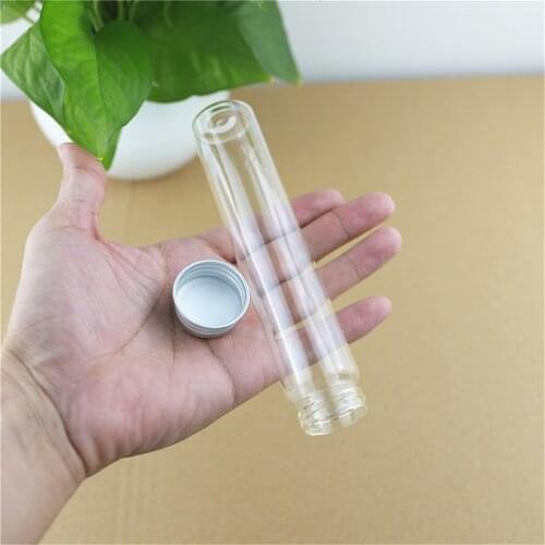 6 Pieces 30*150mm 80ml Small Glass Bottle Aluminum Caps Glass Jars Transparent Glass Containers test tube Vial Bottle
