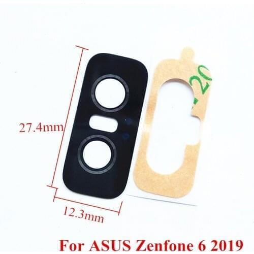 Back Rear Camera Glass Lens For ASUS Zenfone 6 2019 ZS630KL With Adhesive Repacement Parts