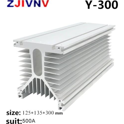 Y300 white 125*135*300 mm 500A three phase solid state relay Industrial SSR heat sink radiator Y shape