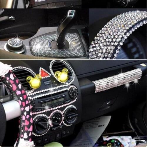 DIY Car Decoration Artificial Rhinestones Diamonds Bling Sticker Auto Accessories Switch Steering Wheel Decorative 3cm 4cm 6cm