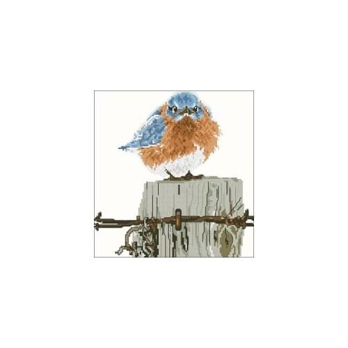 Xiaoyi cotton self-matching cross stitch Cross stitch RS cotton comes with Cucilla 42733 Bluebird on stump