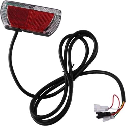 New Ebike Brake Light 12V 24V 36V 48V Electric Bicycle Rear Light with Brake Light Function LED Taillight