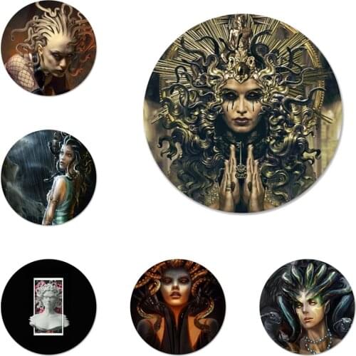 Medusa Icons Pins Badge Decoration Brooches Metal Badges For Backpack Decoration