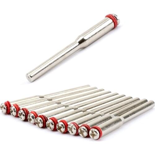 10Pcs 3.175mm Polishing Wheel Mandrel Diamond Cutting Disc Mandrels Cutting Wheel Holder for Rotary Tool Dremel Accessories