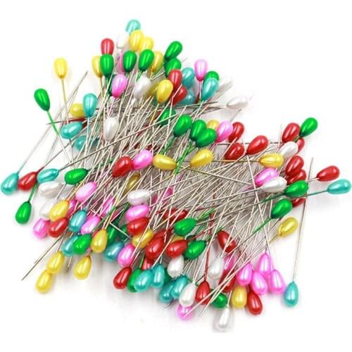 144pcs/Box Colorful Round Pearls Pins DIY Fixed Needles White Positioning Needles Bead Pins Pearls Needles Patchwork Sewing Pins