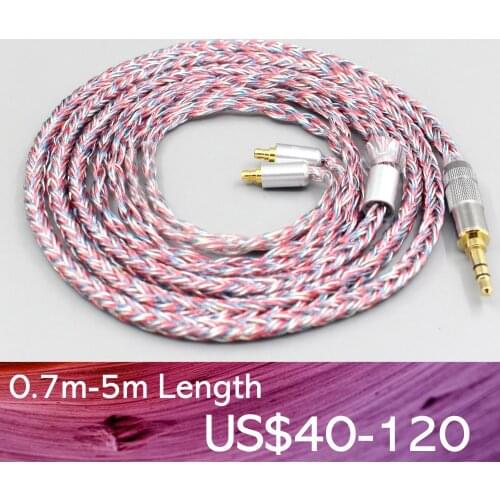 LN007592 16 Core Silver OCC OFC Mixed Braided Cable For Sennheiser IE400 IE500 Pro Earphone