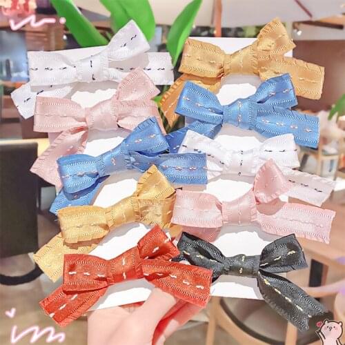 2pcs/set Women Girls Bow-knot Hairbands Scrunchies Elastic Rubber Bands Ponytail Holder Fashion Hair Accessories Headbands