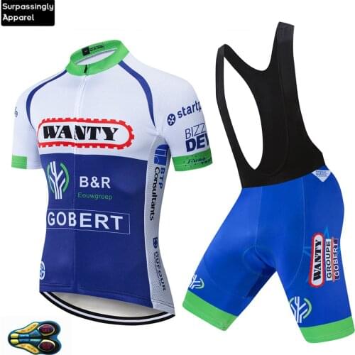 2019 WANTY Cycling Clothing Bike Jersey Quick Dry Mens Bicycle Clothing Summer Team Cycling Jerseys 20D Gel Bike Shorts Set
