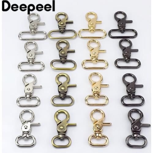 10pcs Deepeel 20-38mm Metal Strap Buckles for Bags Dog Collar Lobster Clasps Swivel Snap Hooks DIY Keychain Sewing Accessories