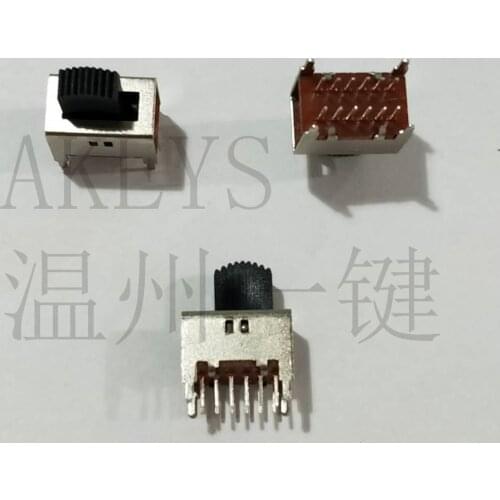 5 Pcs SS-42D01 4P2T toggle switch 12-pin vertical insert with 4 fixed feet without ears