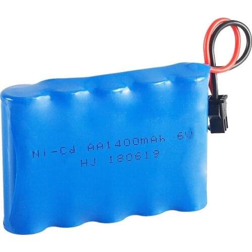 6v 1400mAh Battery and Charger For RC Cars Robots Tanks Trucks Gun Boats 6v NiCD Battery Aa 2400mah 6v Rechargeable Battery Pack