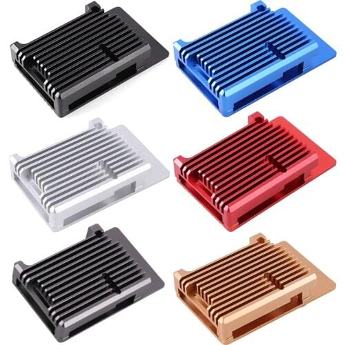 Aluminum Case Metal Shell Enclosure Housing + Tools for Raspberry Pi 4 Model B B+ Desktop Computer Accessories