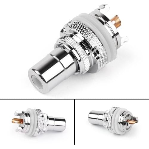 Artudatech 4PCS Red White RCA Female Socket Chassis Connector Rhodium Plated Copper Jack