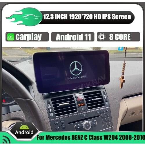 Android 11 256G car radio for Mercedes benz C class W204 2008-2010 car GPS navigation 12.3 inch stereo DVD multimedia player