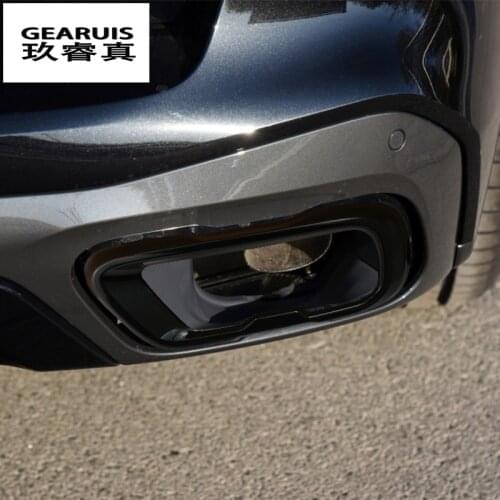 Car Styling For BMW X5 X6 X7 G05 G06 G07 Automobiles Tail Throat Frame decoration Covers Stickers Trim Exhaust Pipe Accessories