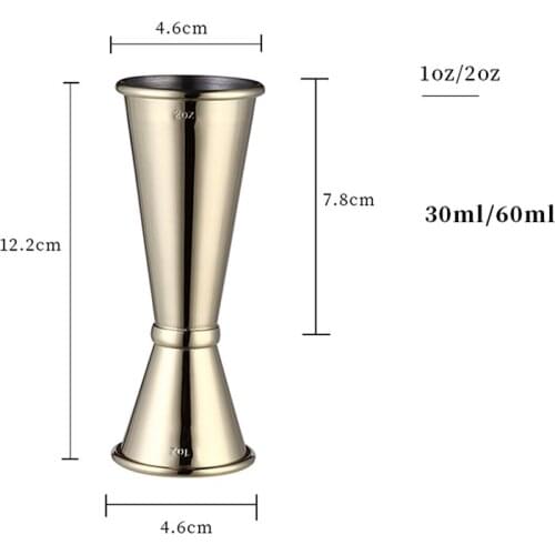 Bar Tools Stainless Steel Cocktail Scale Cup Bar Accessories Kitchen Double Head Measuring Cup Bartending Measuring Cup for Bar