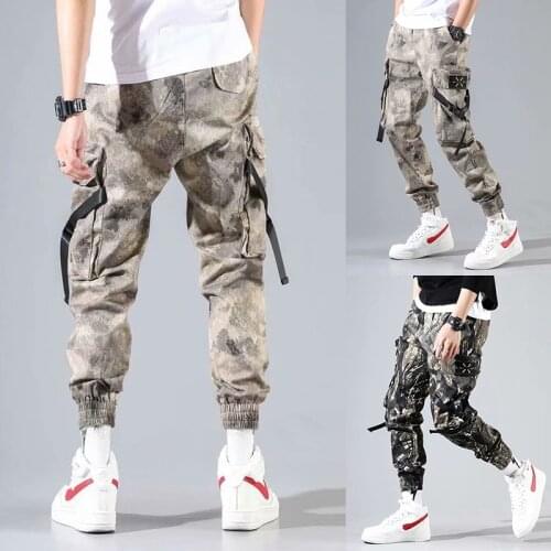 2020 High quality Mens pants Casual Cotton Elastic Overalls Streetwear camouflage sweatpants joggers pants Fashion Men Clothing