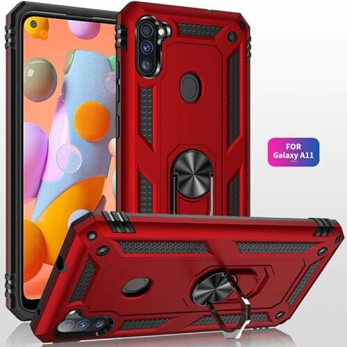 For Samsung Galaxy A11 Case Cover Armor Rugged Military Shockproof Car Holder Ring Case for Samsung Galaxy A11 A 11 for