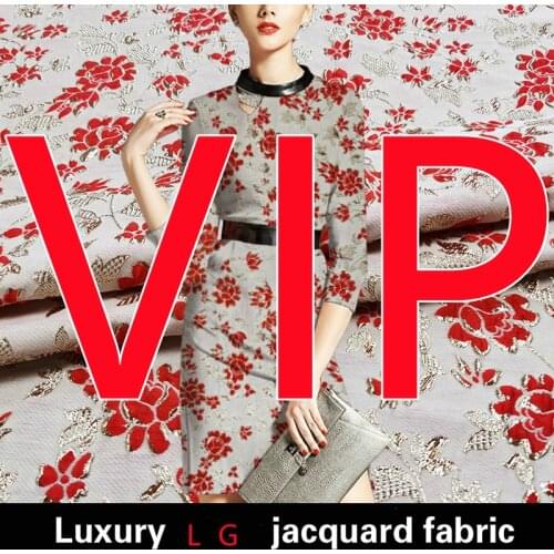 Custom French D brand polyester jacquard fabric cloth high-end dress suit wedding brocade fashion bag diy fabric for dress