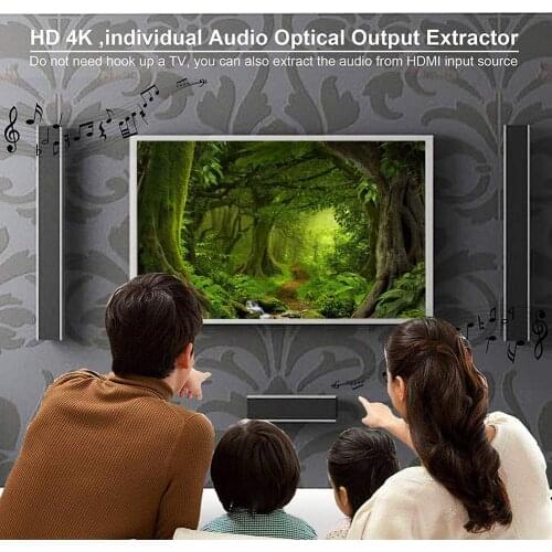 HDMI Matrix 4x2 4K HDR Switch Splitter 4 In 2 Out Optical SPDIF +3.5mm Jack Audio Extractor HDMI Switcher With Remote Controller