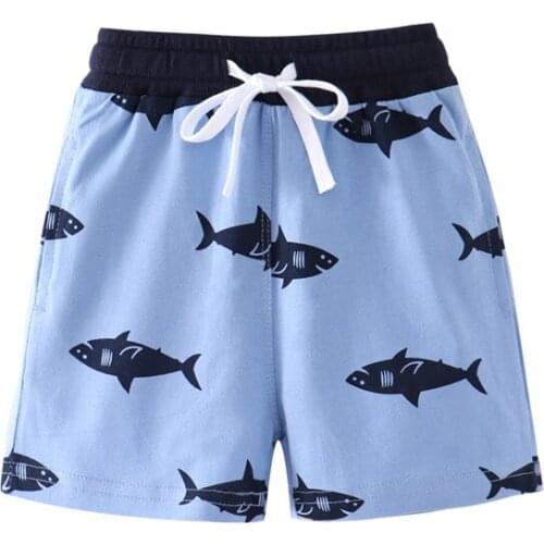 Funnygame Boys Shorts Drawstring Cotton Animals Sharks Breechcloth Baby Summer Clothing Pants Boys scanties
