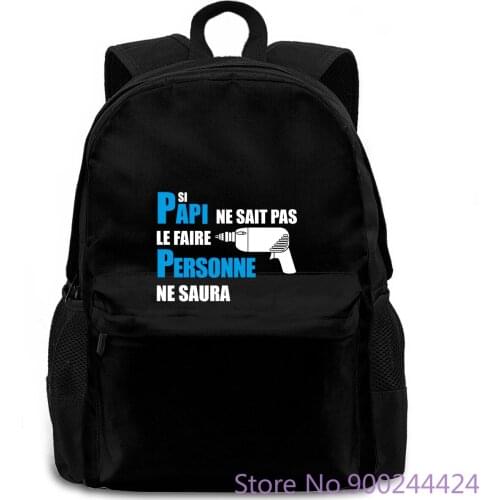 Homme SI PAPI Fete Grand Humour Bricoleur Papy Pere Personality women men backpack laptop travel school adult