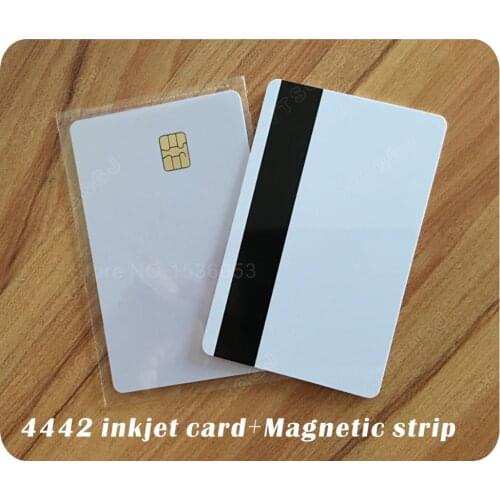 Magnetic strip Card with SLE4442 Chip Composite Card for epson Canon inkjet Printer contact smart card