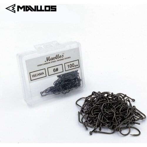 Mavllos Carp Fishing Hook Barbed Mustad 100pcs Stainless Steel Saltwater Sea Fishing Hooks Box Size 3-12 Lure Case Hooks