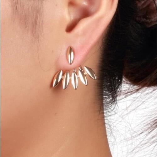 Fashion Earrings Tide Products Wild Jewelry Personality Design Smooth Pointy Horse Eye-Shaped Earrings