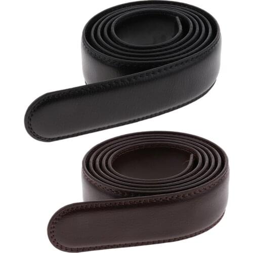 Men Ratchet Only Leather Belt Replacement Without Buckle Soft Durable Strap