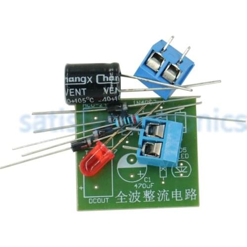 Diy Kit IN4007 Bridge Rectifier AC DC Converter Full Wave Rectifier Circuit Board KIT Parts Electronic Suite