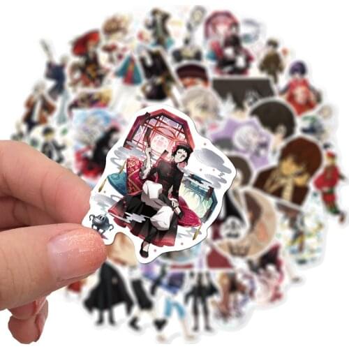 50 PCS Stray Dogs Japanese Anime Stickers for Car Styling Bike Motorcycle Phone Laptop Travel Luggage Cool Funny JDM Decal