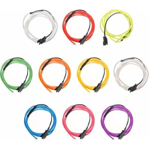 New 1M 10 Colors LED Strip Light Flexible Neon EL Wire Rope Tube Flash Neon Glow Light With 12V controller Dance Party Decor