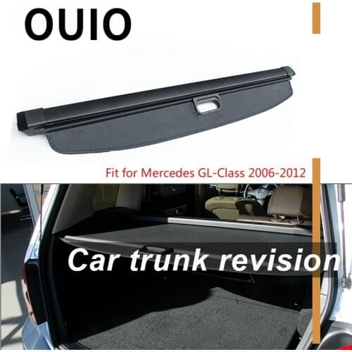 OUIO 1Set Car Rear Trunk Cargo Cover For Mercedes Benz GL320 GL350 GL400 GL450 X164 2006-2012 Security Shield Shade accessories