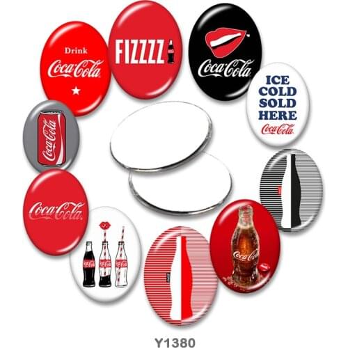 Drink Oval glass cabochon 13x18mm/18x25mm/30x40mm flat back Making findings TRY1380