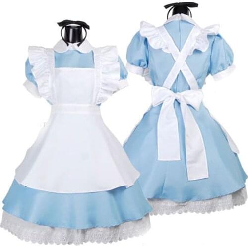 Japan Style Lolita Maidservant Dress Lace Bowknot Dresses Alice Dresses Halloween Costumes Star Party Dress