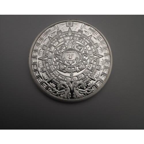 The Maya Silver Plated Coin Prophecy Calendar Souvenir Coins Mexico Mayan Collectible Gifts